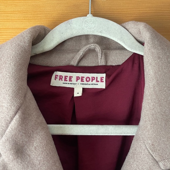 Free People Blazer Double Breast Tan with pockets - Picture 2 of 9